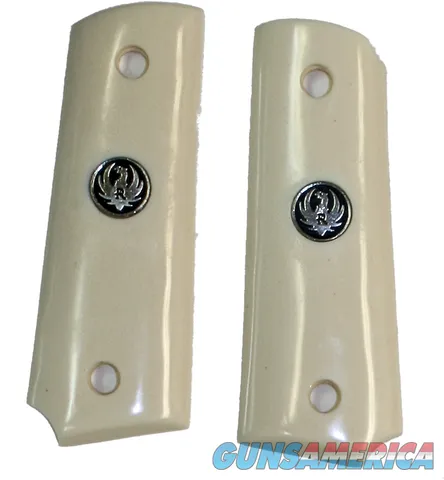 Ruger 1911 Compact Size Ivory-Like Grips With Medallions