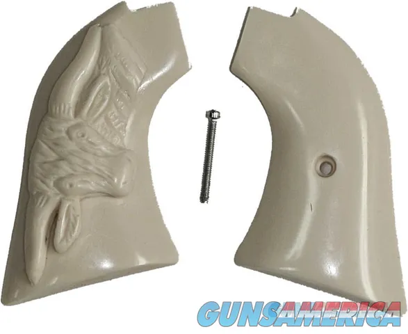 Heritage Rough Rider .22 Revolver Ivory-Like Grips With Steer