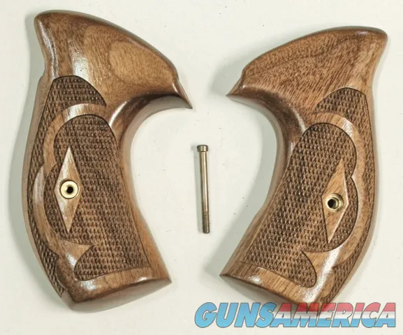 Smith & Wesson N Frame Walnut Roper Grips, Round Butt Img-1