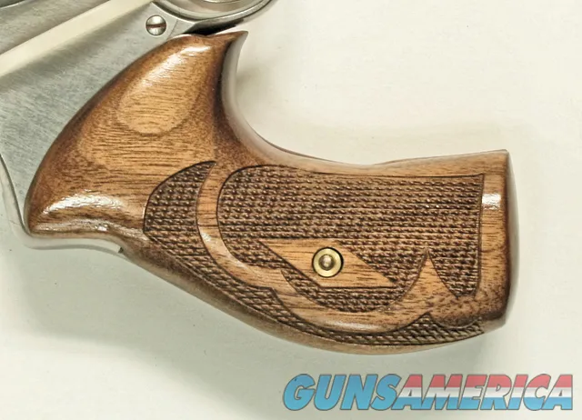 Smith & Wesson N Frame Walnut Roper Grips, Round Butt Img-2