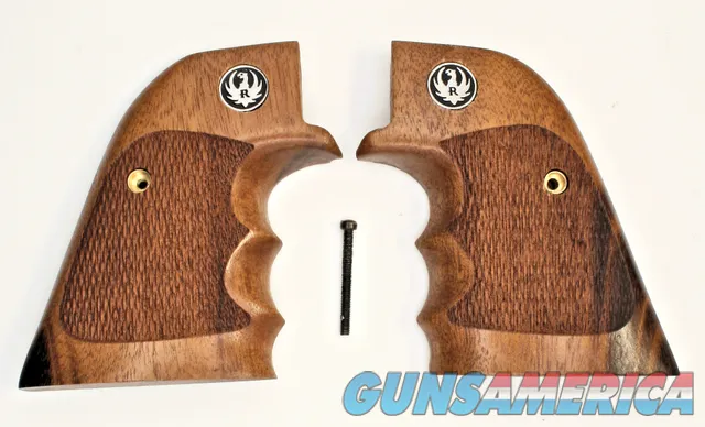 Ruger New Vaquero & Ruger 50th Anniv Blackhawk Walnut Grips, Finger Grooves