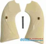 Ruger Bisley Ivory-Like Grips, Checkered With Smooth Banner