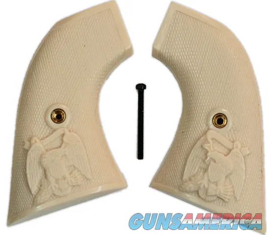 EMF 1873 SA Great Western II Revolver Ivory-Like Grips, Checkered With Eagle