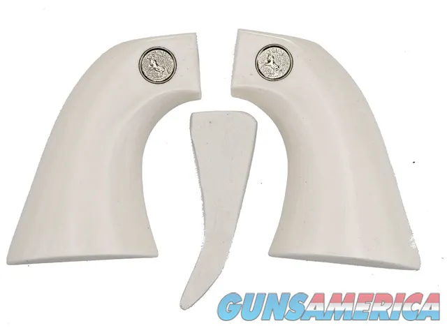 Colt SAA Ivory-Like Grips, 3rd Generation, One Piece, Smooth With Medallions