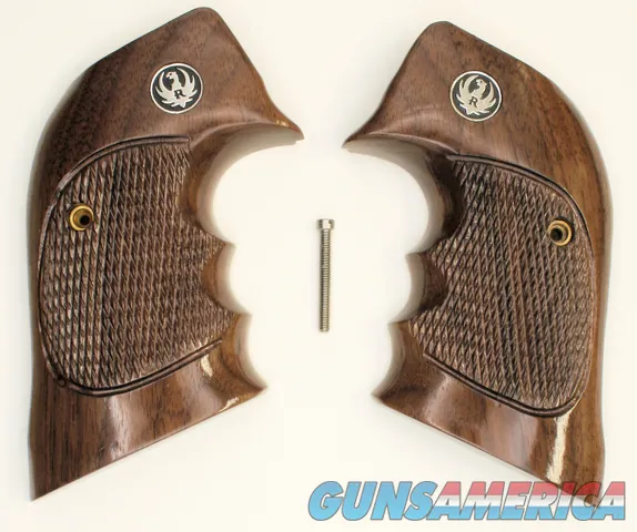 Ruger Vaquero XR3-Red Walnut Range Special Grips With Finger Grooves