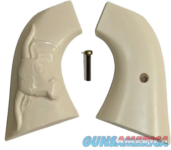 Pietta 1873 SA Revolver Ivory-Like Grips, Smooth With Steer