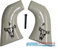 Ruger Super Blackhawk Ivory-Like Grips, Bison Skull