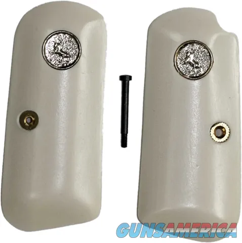 Colt 1903 & 1908 Pocket Hammerless Auto Ivory-Like Grips With Medallions