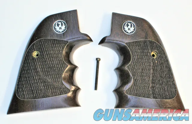 Ruger New Vaquero & Ruger 50th Anniv Blackhawk Walnut Grips, Finger Grooves