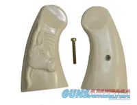 Colt 1917 New Service or Colt 1909 Revolver Ivory-Like Grips With Steer