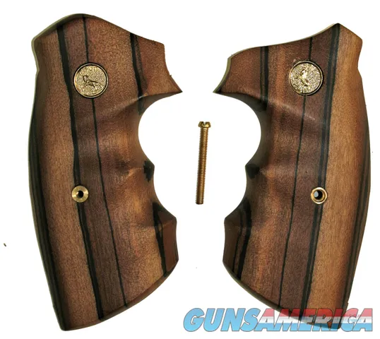 Colt Python Tigerwood Grips With Medallions