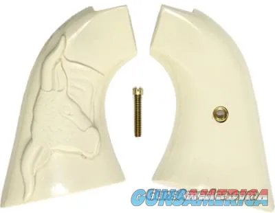 Colt Scout & Frontier Ivory-Like Grips with Steer