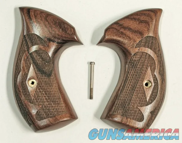 Smith & Wesson K & L Frame Rosewood Roper Grips, Round Butt