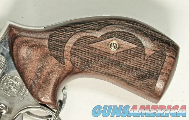 Smith & Wesson K & L Frame Rosewood Roper Grips, Round Butt Img-2