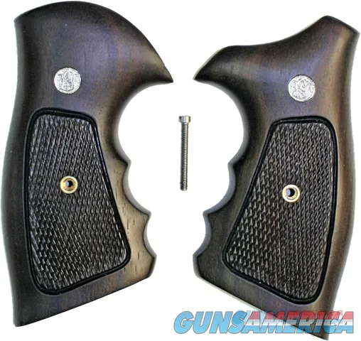 Smith & Wesson K & L Frame Combat Rosewood Grips, Checkered