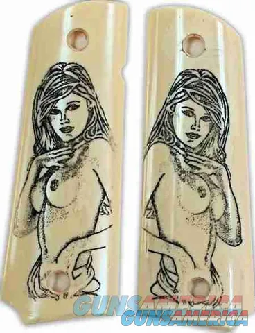 Colt 1911 or Colt Commander Grips with Naked Lady