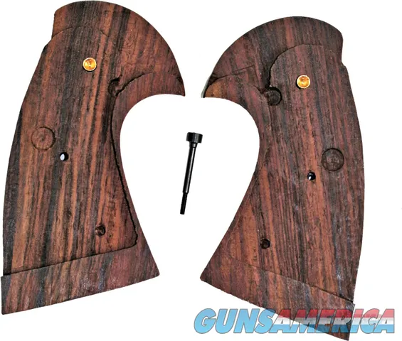 Colt Python 2nd Generation Rosewood Grips, Smiley Checkered Pattern