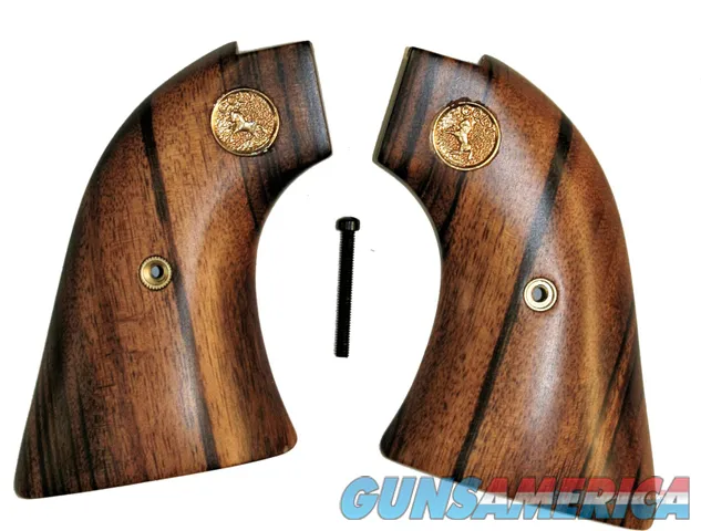 Colt Scout & Frontier Grips, Goncalo Alves Wood With Medallions