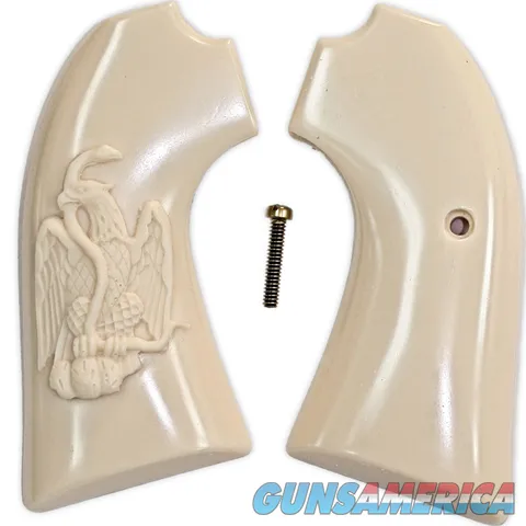 Ruger Bisley Ivory-Like Grips, Mexican Eagle With Snake