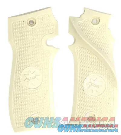 Star S & S1 Ivory-Like Checkered Grips