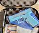 Glock 43x 9mm Custom Engraved " Glocks & Roses " Tiffany Blue 10+1 3.41" G43X 43