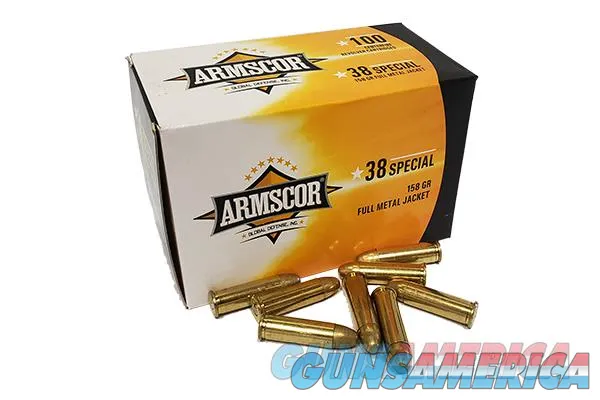 1200 Round Case Armscor .38 Special 158gr. FMJ Ammunition 50449 .38spl 