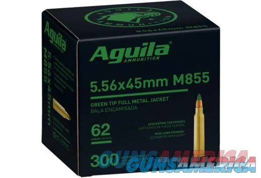 1200 Round Case Aguila 5.56mm M855 62gr. Green Tip LAP Ammunition 5.56x45 5.56 NATO Steel Core Penetrator