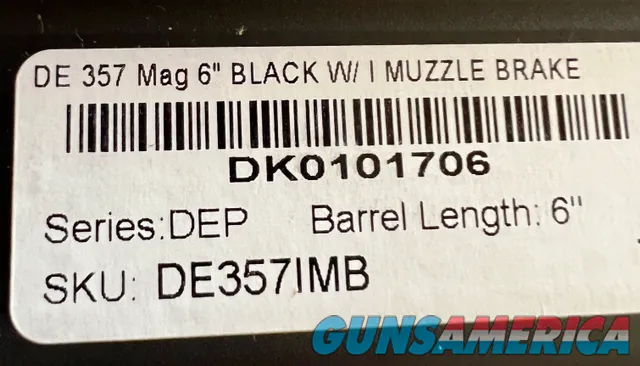 Magnum Research Desert Eagle XIX .357 Magnum DE357IMB 6" w Muzzle Break 