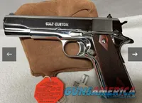 Colt 1911 Custom Government .45 ACP Bright Stainless Steel Boxed 