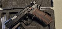 CZ SP-01 9mm W/G10 CHERRY VZ GRIPS (91152)