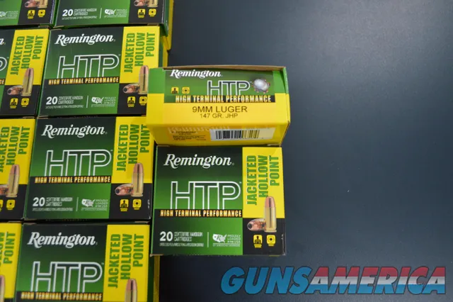 Remington HTP 9mm 147gr JHP Ammo Img-2