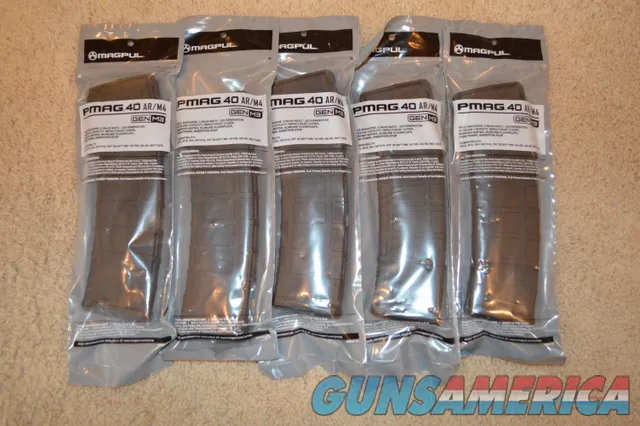 5 Magpul PMags 40 Round