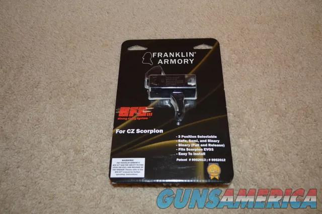 Franklin Armory Binary Trigger CZ Scorpion FREE SHIP  Img-1