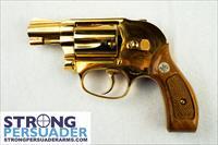 Never Fired Set  Gold Plated SW Airweight .38 Hammerless Img-2