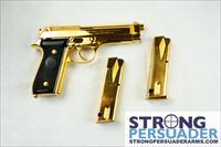 Beretta 92S and 92FS Gold Plated set with Shoulder Rig Img-1