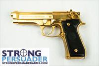 Beretta 92S and 92FS Gold Plated set with Shoulder Rig Img-7