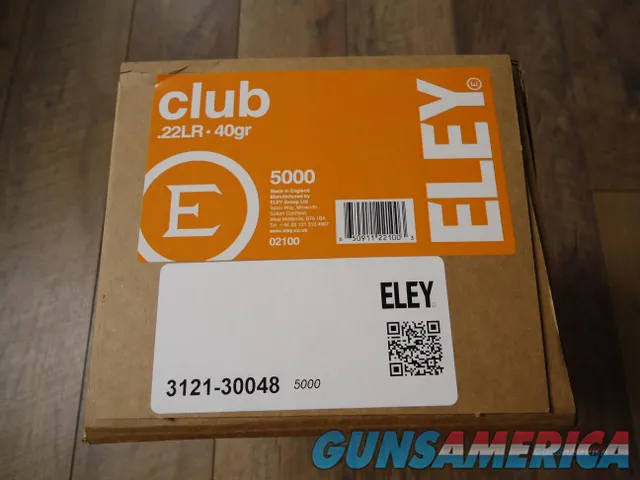 Eley Club 22LR ammo 5,000 Rounds / 1 Case