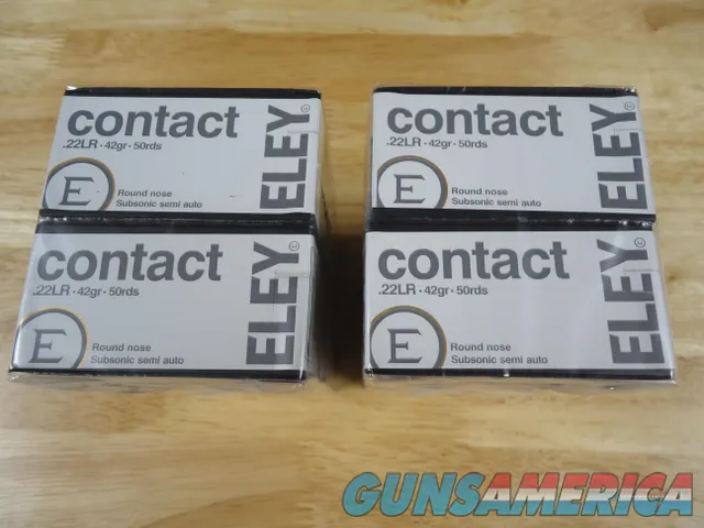Eley Contact 22LR 42Gr Subsonic Semi Auto 1,000 Rounds / 2 Bricks