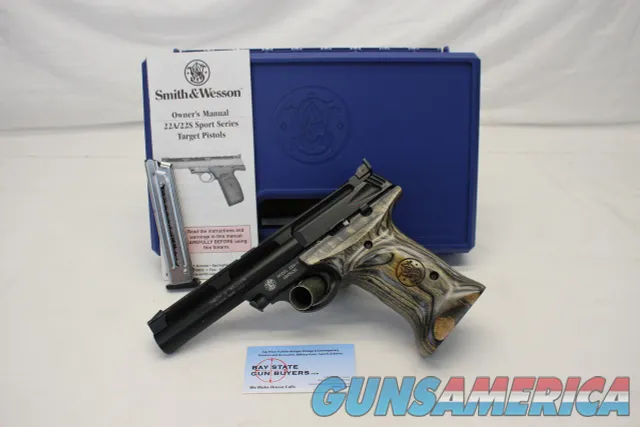Smith & Wesson MODEL 22A-1 semi-auto TARGET PISTOL .22LR Case & Manual "SW" GRIPS