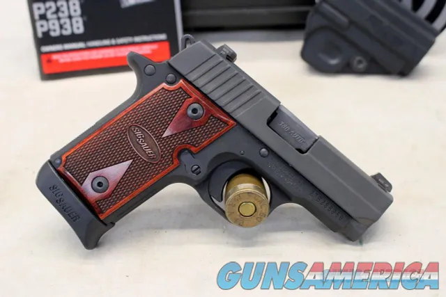 Sig Sauer P238 Nitron Rosewood Grips 380 ACP Box Manual