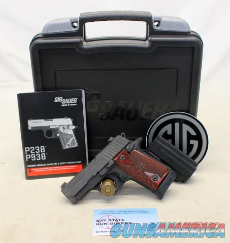 Sig Sauer P238 Nitron Rosewood Grips 380 ACP Box Manual