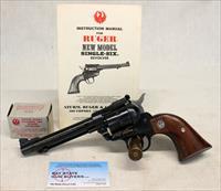 Ruger New Model SINGLE SIX CONVERTIBLE Single Action Revolver  .22 / .22 Win. Mag Calibers Img-1