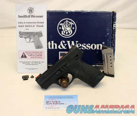 Smith & Wesson M&P 40 Shield semi-auto Pistol .40S&W Box Manual Mags