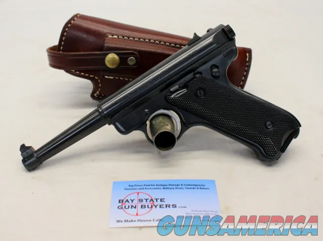 1988 Ruger MKII semi-auto pistol .22LR w/ Leather Holster