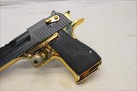 IMI Desert Eagle GOLD & BLACK .50AE caliber semi-automatic pistol SCARCE