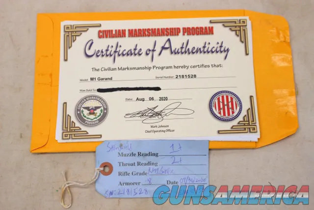 1943 SPRINGFIELD ARMORY CMP M1 Garand Rifle 30 cal w CASE, Manual & Extras