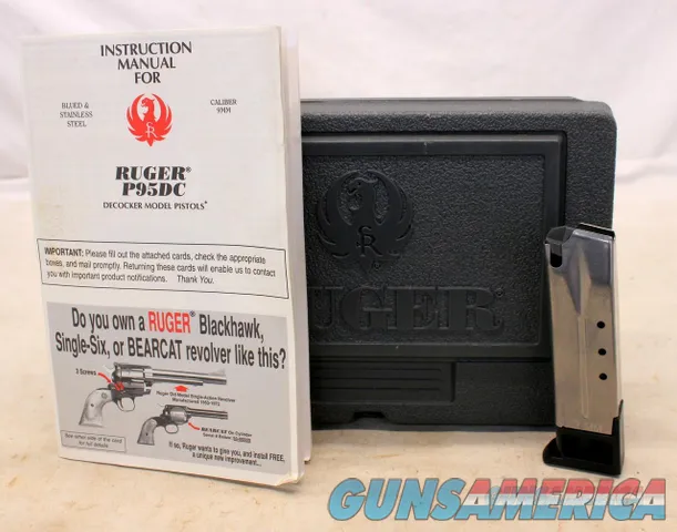 RUGER Model P95DC semi-automatic pistol 9mm BOX (2) Magazines
