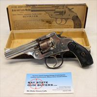 Iver Johnson SAFETY HAMMER Double Action revolver  .32 S&W  FIRST MODEL  Original Box Img-1