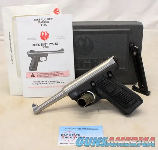 1993 RUGER 22 45 Semi-automatic pistol ~ .22LR ~ TWO TONE ~ Box and Manual