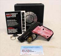 Taurus Model PT-22 semi-automatic pistol  TIP OUT BARREL  Pink MOP Grips  Box & Manual Img-1